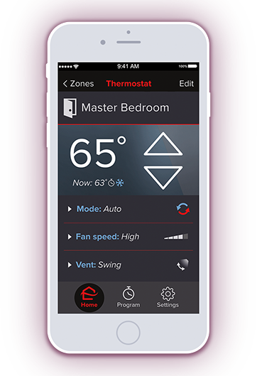 Smart Phone using the Kumo cloud app